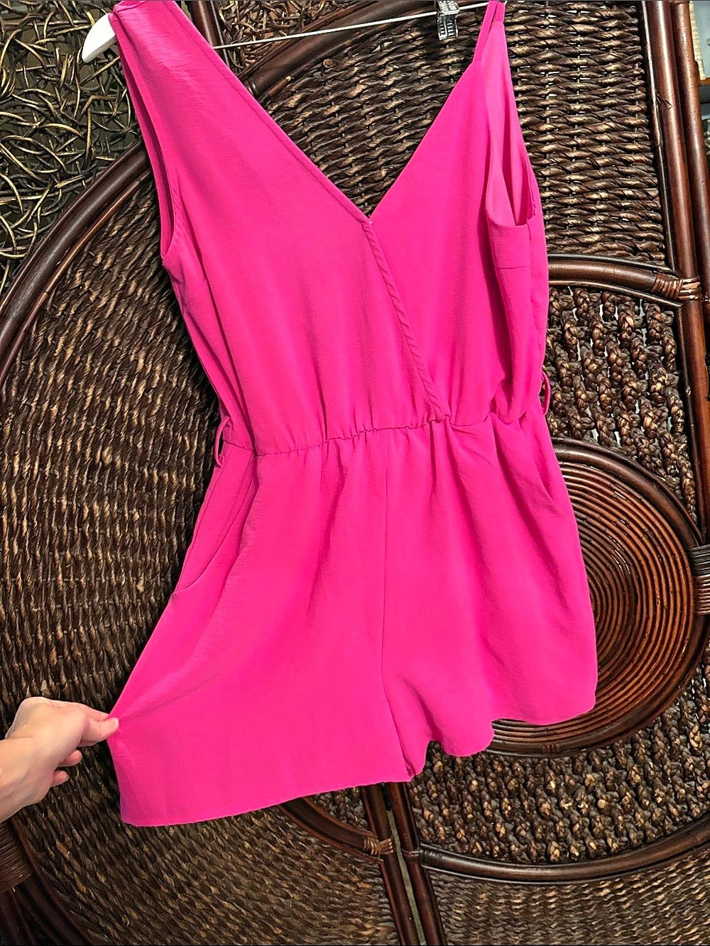 SHE + SKY Pink Romper Like New